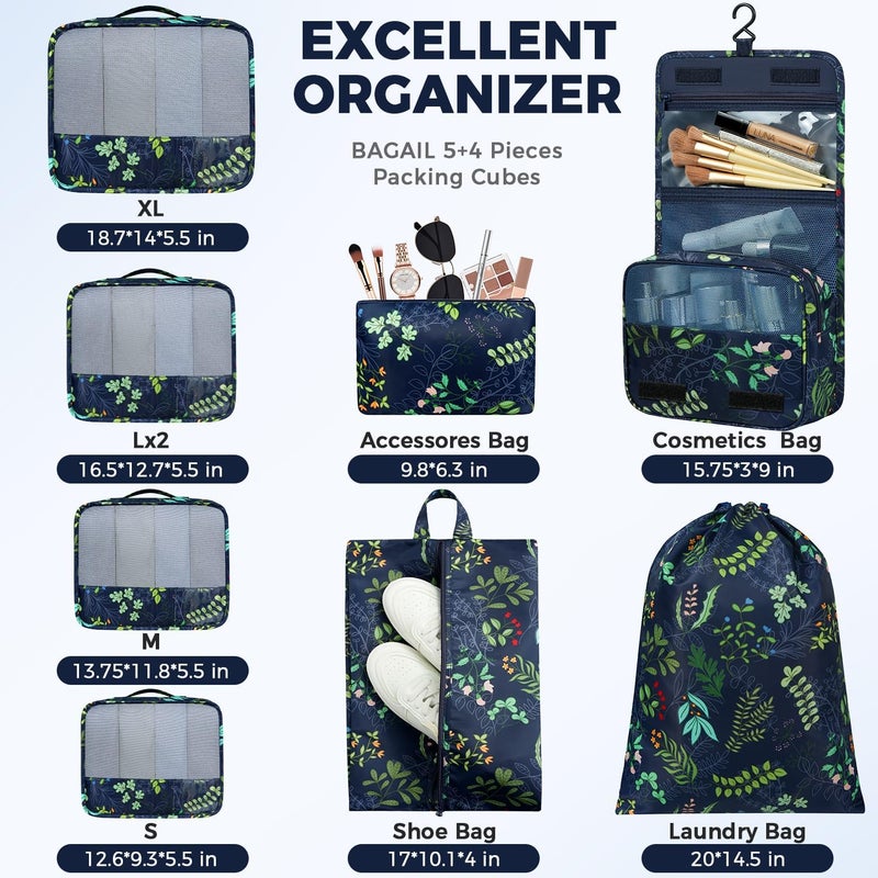 BAGAIL 9 Set Packing Cubes with Packing List Luggage Packing Organizers for Travel Accessories - Image 5